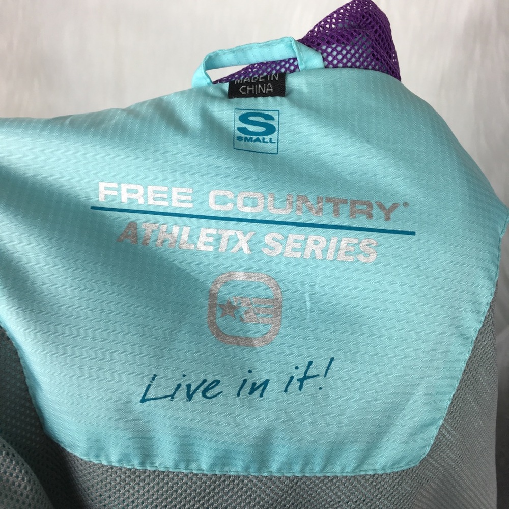 Free Country Blue Windbreaker Rain Jacket - Picture 6 of 6